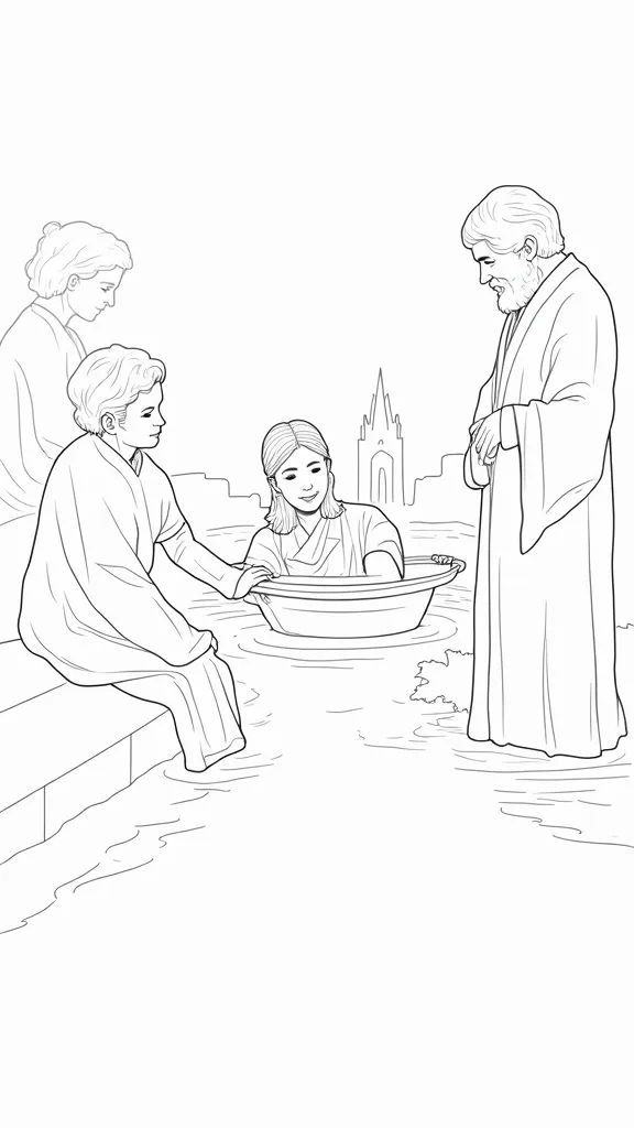 lds coloring pages baptism